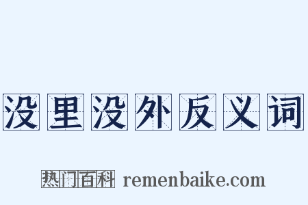 没里没外反义词是什么意思的图片